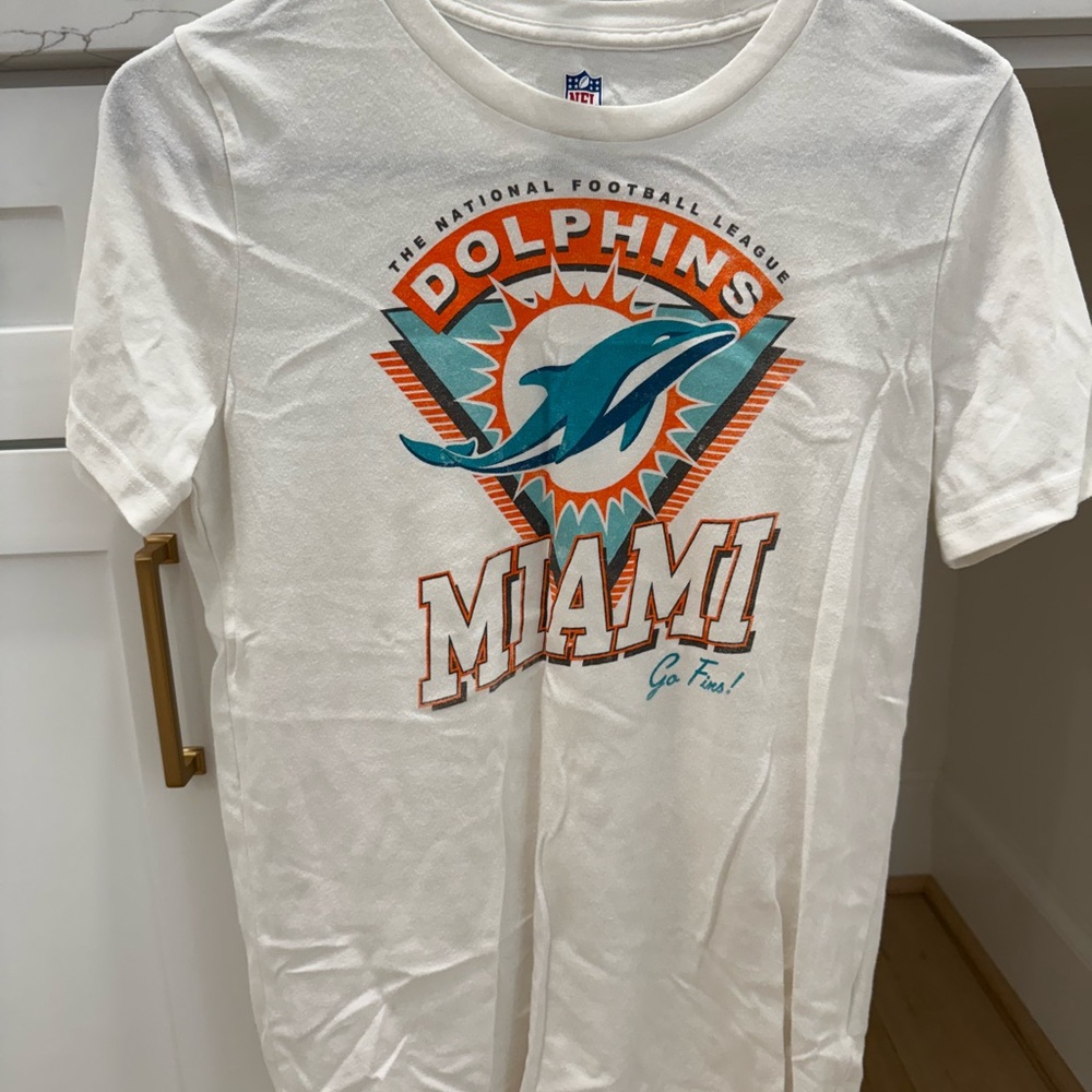 NFL White Tee with Orange and Black Graphic